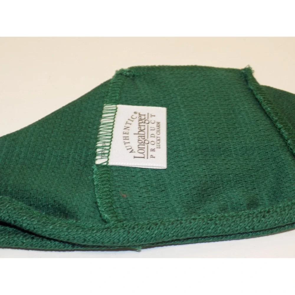 Raspberry Booking or Lucky Charm Basket Ivy Green Liner Longaberger NOS